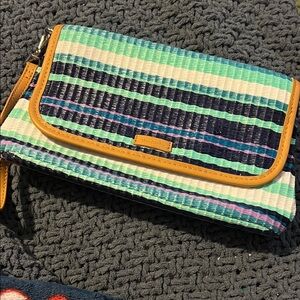 VERA BRADLEY STRIPED CLUTCH BAG PURSE